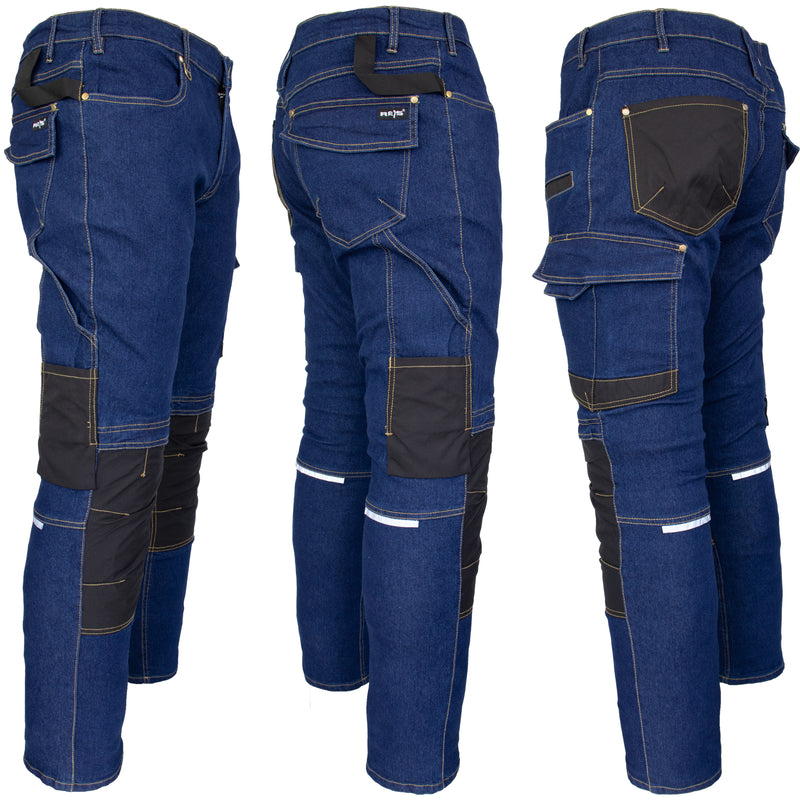 Ελαστικά Τζιν Παντελόνια Εργασίας REIS JEANS303-T
