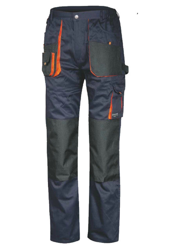 Pantaloni comozi de lucru cu întărire (Oxford) la genunchi Fageo Blue